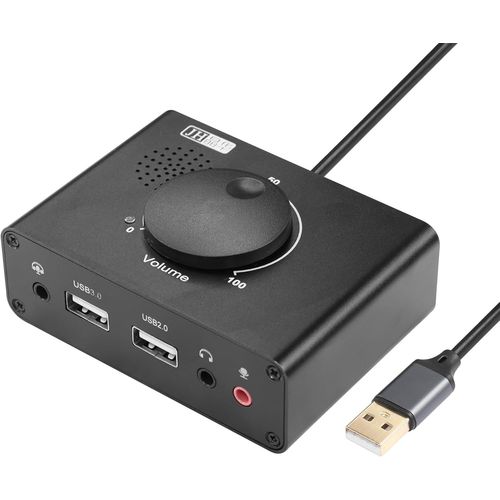 MONDODIGITALE-R Carte Son Externe Usb Avec Contrôle Du Volume, Adaptateur Audio Usb3.0 Avec Interface 3,5 Mm Et Interface Usb Pour Pc, Ordinateur Portable, Mac, Clavier, Casque, Amplificateur, Microp