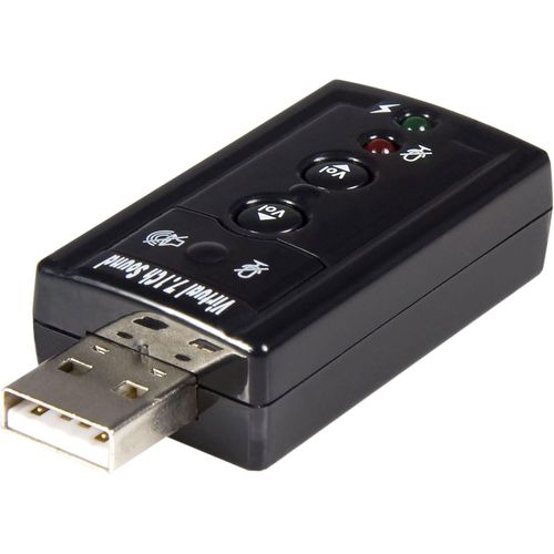 MONDODIGITALE-Carte Son Externe Usb Vers Audio Stéréo Avec Contrôle De Volume - Adaptateur Audio 7.1 Virtuel (Icusbaudio7)