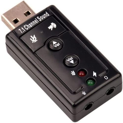 MONDODIGITALE-Usb 2.0 Virtual 7.1 Channel Adaptateur Audio Stéréo Carte Son Externe, Avec Ports Audio Et Microphone De 3,5 Mm, Amplificateur Interne Et Commandes Du Volume