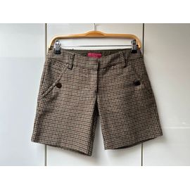 Short Marron À Carreaux Bershka - Taille 34