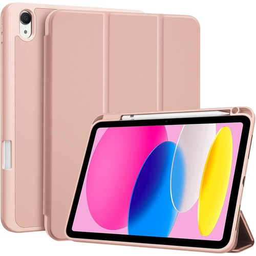 Coque Avec Porte-Stylet Pour Ipad 11 Pouces(A16) 2025, Ipad 10ème Génération 2022, Ipad 10.9"" 2022, Nouvel Étui Amélioré, Housse De Protection Anti-Chute -Rose Or[Coq5185493]