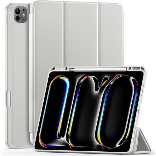Coque Pour Ipad Pro 13 Pouces 2024 Avec Porte-Stylo, Couverture Arrière Souple En Tpu Pliable En Trois Parties Pour Ipad Pro 13, Prend En Charge Pleinement L'apple Pencil Pro/Usb-C[Coq5188220]
