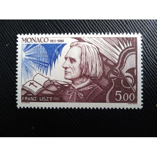 Timbre Monaco Y T 1548 Franz Liszt (1811-1886), 175e Anniversaire De Naissance 1986 (110509 )