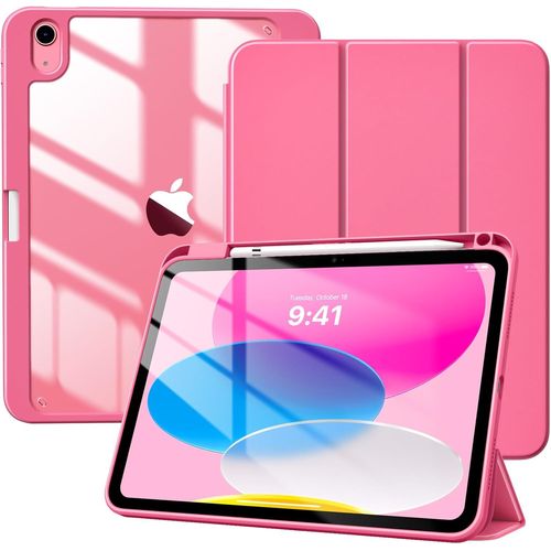 Coque Pour Ipad A16 11ème Génération 11 Pouces 2025,Ipad 10ème Génération 2022 10,9 Pouces Avec Porte Stylet,Étui Tri-Fold Transparente,Housse Avec Veille/Réveil Auto, Pastèque Rou[Coq5187798]