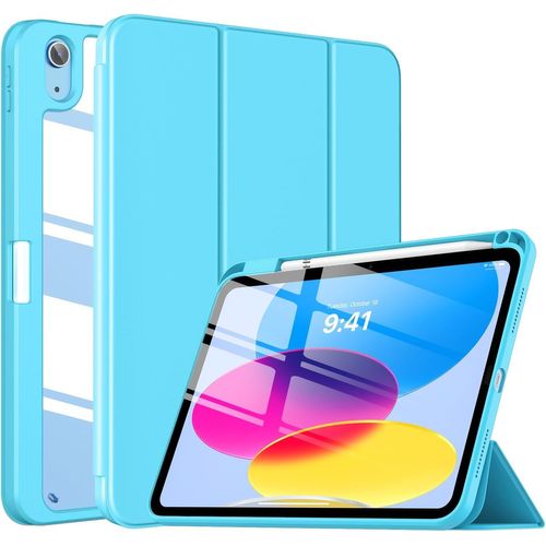 Coque Pour Ipad A16 11ème Génération 11 Pouces 2025,Ipad 10ème Génération 2022 10,9 Pouces Avec Porte Stylet,Étui Tri-Fold Transparente,Housse Avec Veille/Réveil Auto, Paon[Coq5187806]