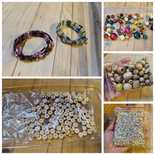 Lots De Perles En Vrac, Perles En Vrac En Bois, Collier Ou Bracelet