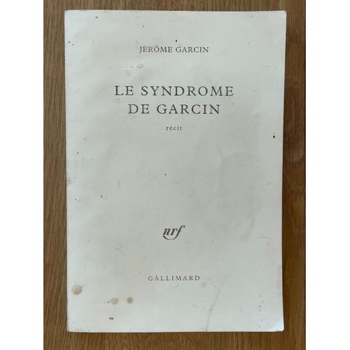 Le Syndrome De Garcin (Epreuves Non Corrigées), De Jérôme Garcin
