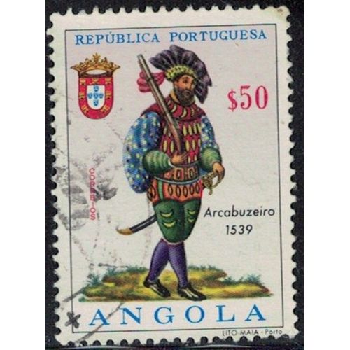 Angola 1966 Arcabuzeiro 1539 Arquebusier 50 Centavos Y&T Ao 520 Su