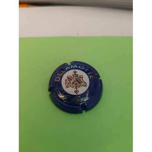 Superbe Capsule Blason Champagne Delamotte Contour Bleu