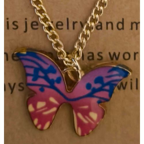 Pendentif Papillon 🦋 Avec Sa Chaîne