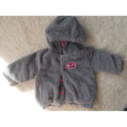 Gilet Bébé Fille Très Doux Et Chaud Avec Capuche Taille 12 Mois Idée Cadeau