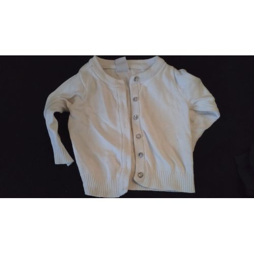 Gilet Blanc Bébé Fille Taille 12 Mois Idée Cadeau