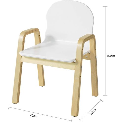 Sobuy Kmb24-Wx2 Lot De 2 Chaises Enfant Design Fauteuil Pour Enfants Avec Accoudoirs Et Dossier Chaise Confortable Haute Qualité- Hauteur Réglable