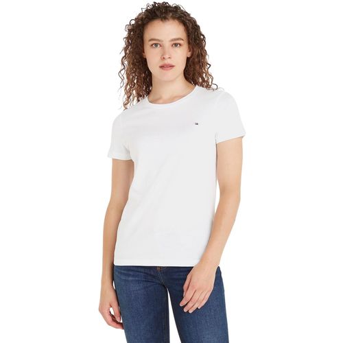 Tommy Hilfiger Heritage Crew Neck Tee T-Shirt Femme - Blanc (Classic White 100) - Xs