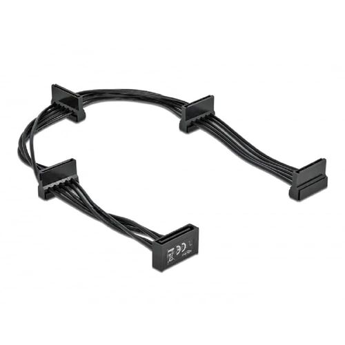 Delock Câble Power SATA 15 Pin Mâle > x4 SATA 15 Pin Femelle 40cm