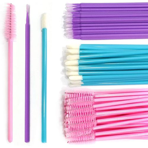 Ytseazn-Lot De 150 Bâtons De Mascara Jetables,Pinceaux À Lèvres Et Micro Applicateurs,50 Pinceaux À Sourcils + 50 Pinceaux À Lèvres + 50 Pinceaux À Micro-Applicateurs,Kit D'outils De Maquillage 