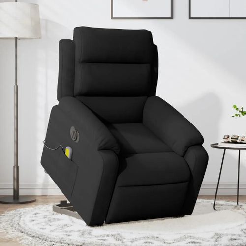 Fauteuil Inclinable De Massage Électrique Noir Velours
