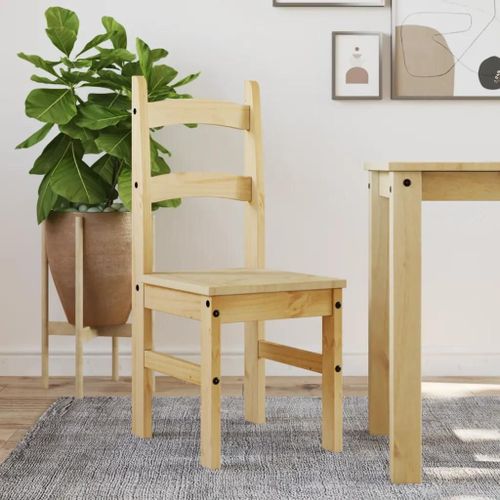 Chaises À Manger Lot De 2 40x46x99 Cm Bois Massif De Pin