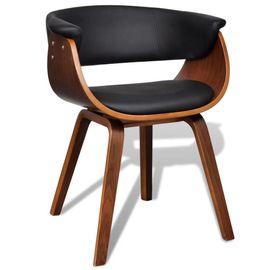 Chaise À Manger Bois Courbé Et Similicuir
