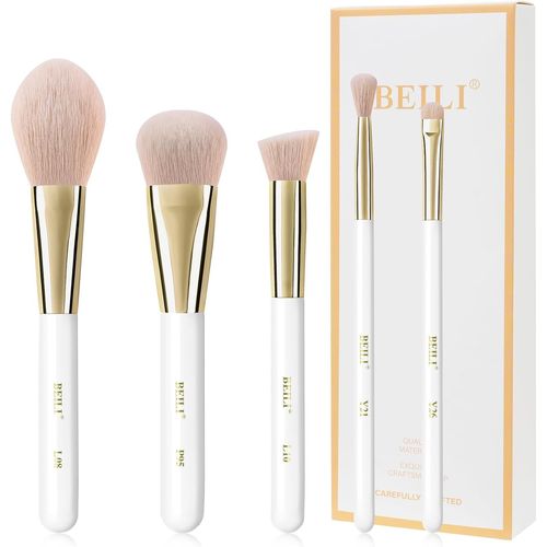 Ytseazn-5pcs Set Pinceaux Maquillage,Pinceaux Maquillage Professionnel Teint Contouring Set,Maquillage Pinceau Vegan Fond De Teint Poudre Contour Fard Paupières Surbrillance 