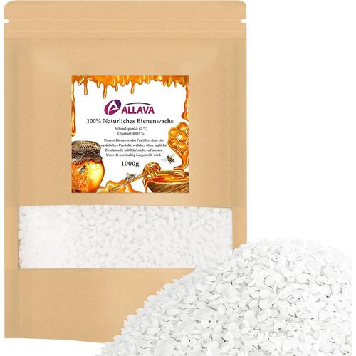 ytseazn-Pastilles De Cire D'Abeille,Cire D'Abeille Blanche,1000G,Cire D'Abeille Pour Bougies,Cire D'Abeille Bio Pour Coulée,Cire D'Abeille Bio Pour Cosmétiques,Pour Couler Et Fabriquer Des