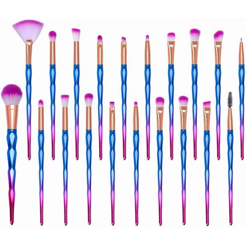 Ytseazn-Pinceaux Maquillage,20 Pièces Cosmétique Pinceaux Kit Pour Pinceau Fond De Teint Ombre À Paupières Eyeliner Yeux Visage Poudre Pinceaux De Maquillage 