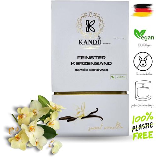 Ytseazn-Sable De Bougie Fin Au Parfum De Vanille-Granulés De Cire Avec Mèches-Granulés De Cire Pour La Fabrication De Vos Propres Bougies Aromatiques-Pour Toutes Les Tailles-Kit Cadeau Universel -