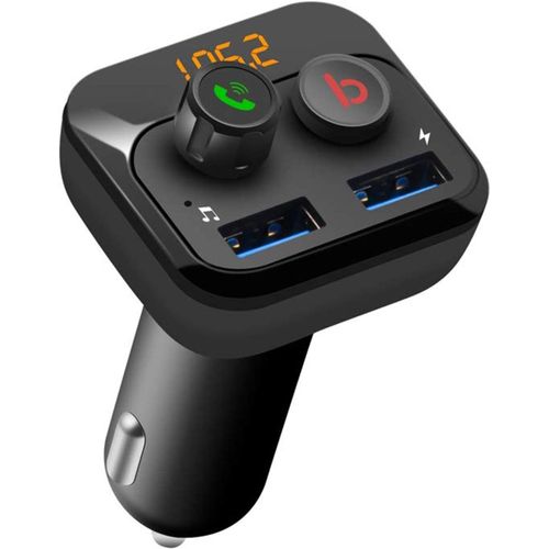ytseazn-Modulateur Fm Valentine F250 Bluetooth 5.0,Lecteur Mp3,Émetteur Fm,Fente Micro Sd,Double Port Usb,Appareils Mobiles À Charge Rapide,Bouton Super Bass