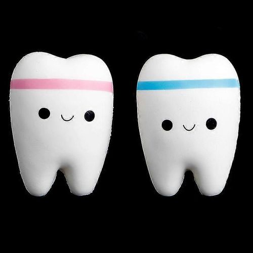 Mignonne Dent Jumbo Squishy Slow Rising Squeeze Stress Main Soft Toy Phone Pendentif