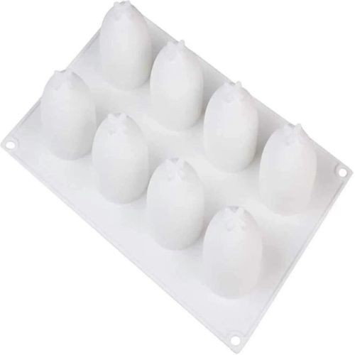 8 Trous Oeufs Silicone Forme Moule Moule À Oeuf Forme Chocolat Moule À Pâtisserie Silicone Cuisson Cuit Forme Cupcake Forme