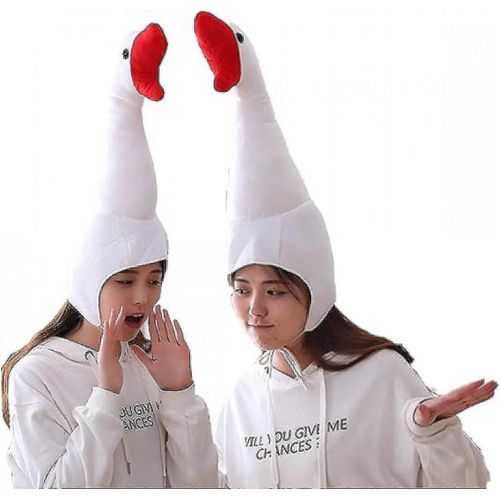 Chapeau D¿Oie Costume Cosplay Blanc Halloween Pâques Fête De Noël Cadeau D¿Anniversaire