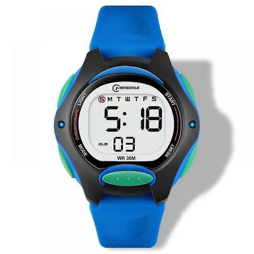 Montre Numérique Pour Enfants Garçons, Montres Pour Enfants Montres Étanches Montres-Bracelets Multifonctions Avec Alarme / Chronomètre (Bleu)