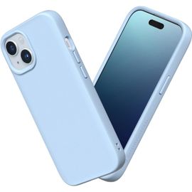 Mondodigitale-Coque Compatible Avec [Iphone 15] | Solidsuit - Coque Fine Avec Technologie D'absorption Des Chocs Et Finition Premium Mate - Bleu Glacier