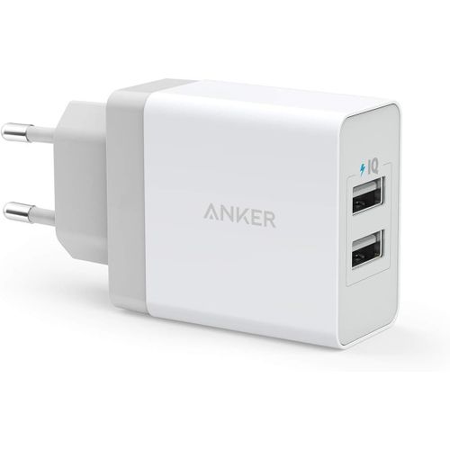 Mondodigitale-Chargeur Usb Secteur 24w 2 Ports Chargeur Mural Universel Avec Technologie Poweriq Pour Iphone, Ipad, Galaxy, Lg, Nexus Etc