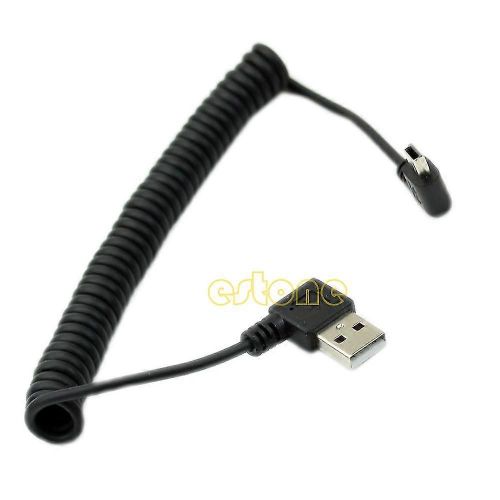 Ressort USB 2.0 A mâle vers Micro USB B spirale enroulé 5 broches Adaptateur USB numérique