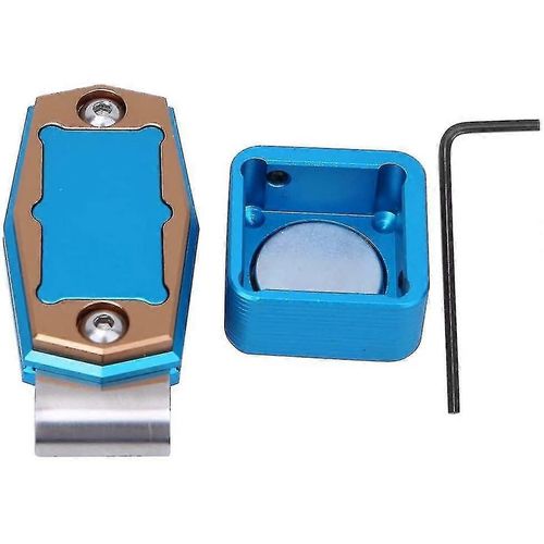 Métal Billard Magnétique Clip Billard Chalk Clip Accessoires Rond Portable-Bleu