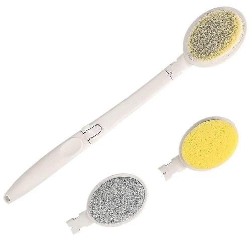 Brosse De Bain Arrière, Brosse De Bain 3-En-1, Brosse De Corps À Long Manche, Brosse De Douche Pliable, Brosse De Bain Arrière Pour La Douche, Exfoliant Ou Brossant La Peau Sèche 
