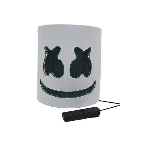 Masque brillant Guimauve Dj Musique DIY Glowing Mascarade Party Carnaval Accessoires Vert