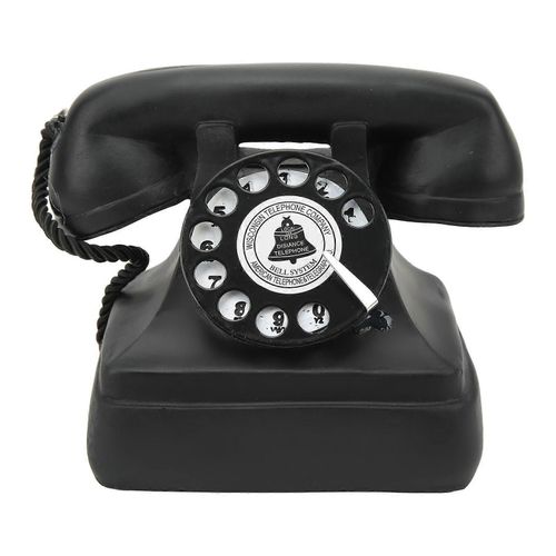 Modèle de téléphone rotatif Ornement de ligne fixe Vintage Modèle de téléphone à cadran classique de style ancien pour la maison de bureau