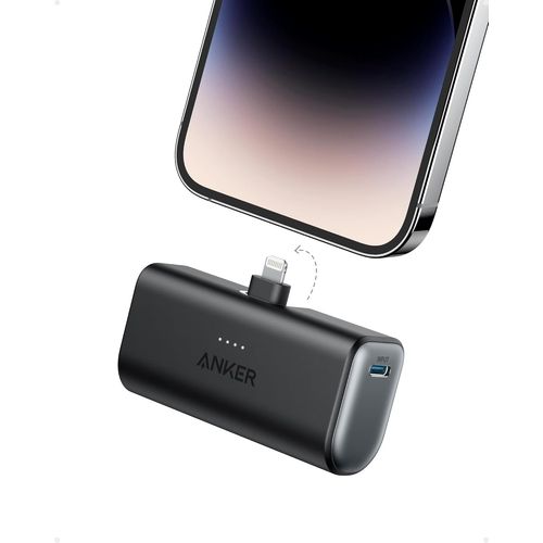 Mondodigitale-621 Batterie Externe Recharge Rapide Avec Connecteur Lightning Intégré, Chargeur Portable Sans Fil 12 W Certifié Mfi 5 000 Mah, Compatible Avec Iphone 14/13/12/Pro/Pro Max (Noir)
