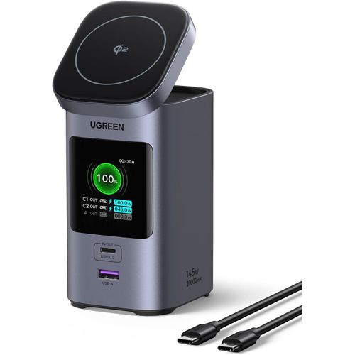 Mondodigitale-Nexode Batterie Externe 20000mah 145w Certifié Qi2 15w Power Bank Usb C Charge Rapide 2c1a Pd Qc 3.0 Écran Tft Compatible Avec Iphone 16 Plus Pro Max 15 Galaxy S24 Macbook Air Ipad