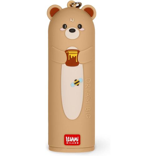 Mondodigitale-Chargeur Portable-My Super Power, Recharge 2 Appareils Simultanément, Câble Usb De Type C Inclus, Banque D'alimentation Portable, Diamètre 3,5 Cm, Hauteur 11,60 Cm, Ours En Peluche