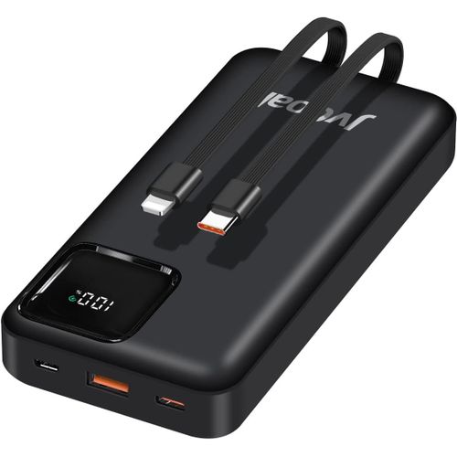 Mondodigitale-Chargeur Portable 22,5 W 20 000 Mah Power Bank Pd3.0 Qc4.0 Charge Rapide Usb C In & Out Batterie Externe, Avec Câbles Intégrés, Chargeur De Téléphone Portable Compatible Avec Iphone (No