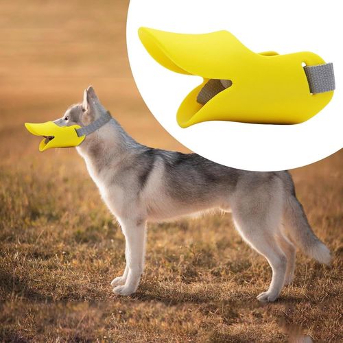 Muselière Anti-Morsure Pour Chien, Muselière En Forme De Canard, Protège-Dents Avec Verrouillage De Sécurité Pour Différentes Races Et Tailles De Chiens.