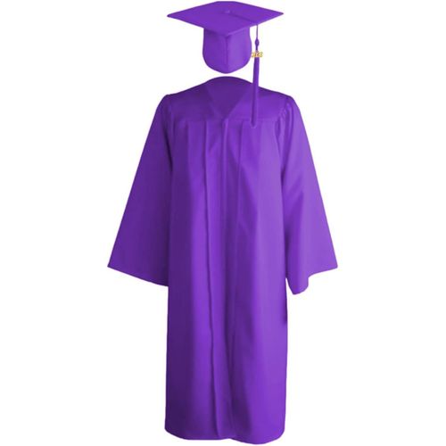 Chapeau Et Robe De Remise De Diplôme Pour La Crèche, Tenue De Félicitations Pour Diplômés, Robe De Remise De Diplôme Unisexe, Chapeau, Ensemble À Pompons, Tenue De Remise De Diplôme Préscolaire Confortable Avec Pompons Pour Filles, Code Xl Violet, Siehe