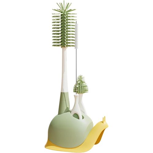 Kit De Nettoyage Pour Biberons, Ensemble De Brosses Pour Biberons Aby, Brosse Rotative Pour Biberons, Brosse Pour Biberons, Brosse En Silicone Avec Support, Brosse De Nettoyage Avec Support De Rangement
