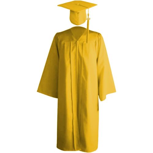 Ensemble Chapeau Et Robe De Remise De Diplôme Préscolaire - Ensemble Blouse, Bonnet Et Pompons | Tenue De Remise De Diplôme Préscolaire Confortable Avec Pompons Pour Filles, Jaune, Code Xl. Voir La Description.