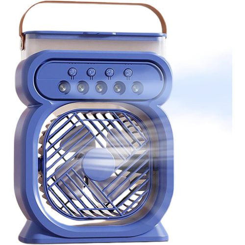 Ventilateur brumisateur rechargeable, refroidisseur d'air personnel, 3 vitesses de vent réglables, réservoir d'eau de 450 ml avec poignée pour dormir