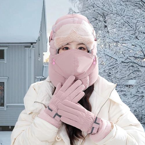 Ensemble Écharpe, Bonnet Et Gants D'hiver, Ensemble Chaud D'extérieur Pour L'hiver - Ensemble De Protection Thermique Pour Le Cyclisme En Plein Air, Accessoires D'hiver Réglables Pour La Randonnée, La Course, Le Patinage, L'escalade Et Le Cyclisme