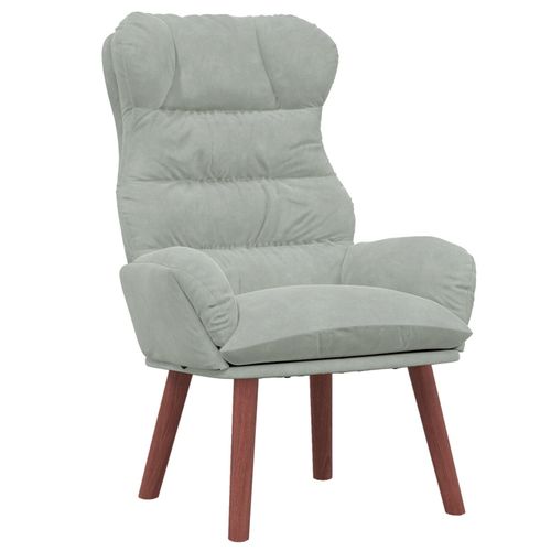 Vidaxl Fauteuil Relaxant En Velours Gris Clair